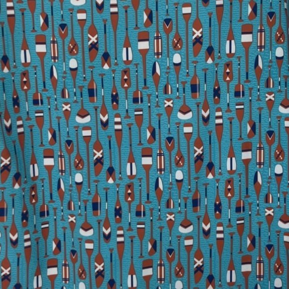 Revel Premium Stretch Bobby Scrub Top Womens Large Ocean Drift Blue New Oars - Picture 5 of 9